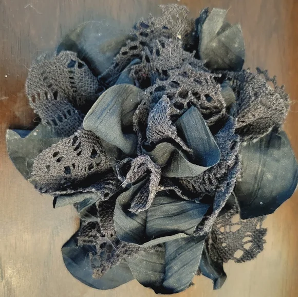 Black Rose Floral Fascinator - Picture 2 of 4